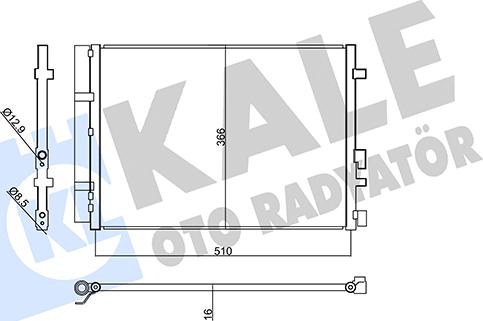 KALE OTO RADYATÖR 357845 - Kondensators, Gaisa kond. sistēma autodraugiem.lv