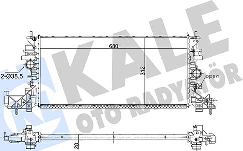 KALE OTO RADYATÖR 357255 - Radiators, Motora dzesēšanas sistēma autodraugiem.lv