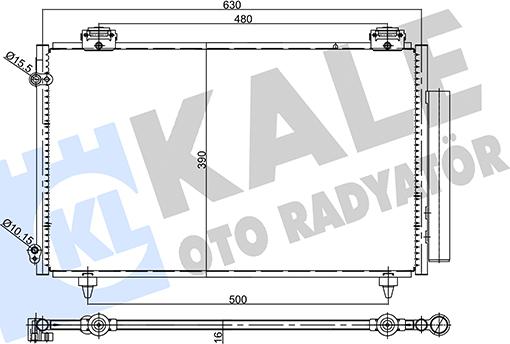 KALE OTO RADYATÖR 357745 - Kondensators, Gaisa kond. sistēma autodraugiem.lv