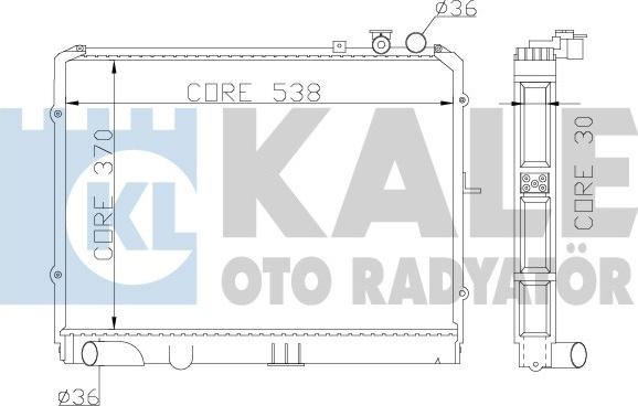 KALE OTO RADYATÖR 369900 - Radiators, Motora dzesēšanas sistēma autodraugiem.lv