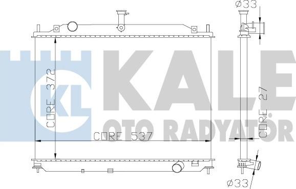 KALE OTO RADYATÖR 369500 - Radiators, Motora dzesēšanas sistēma autodraugiem.lv