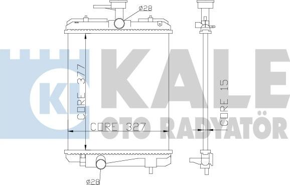 KALE OTO RADYATÖR 364400 - Radiators, Motora dzesēšanas sistēma autodraugiem.lv