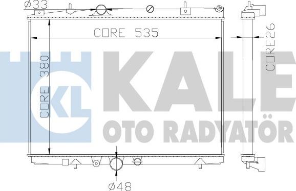 KALE OTO RADYATÖR 364500 - Radiators, Motora dzesēšanas sistēma autodraugiem.lv