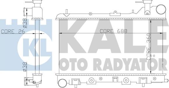 KALE OTO RADYATÖR 364800 - Radiators, Motora dzesēšanas sistēma autodraugiem.lv