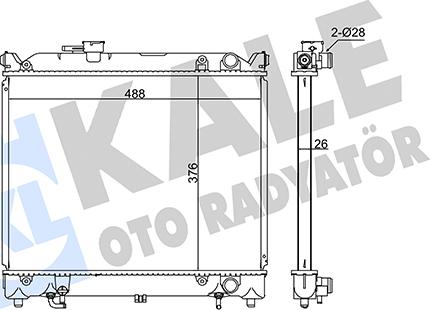 KALE OTO RADYATÖR 365300 - Radiators, Motora dzesēšanas sistēma autodraugiem.lv