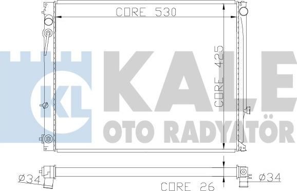 KALE OTO RADYATÖR 365200 - Radiators, Motora dzesēšanas sistēma autodraugiem.lv