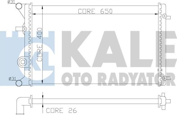 KALE OTO RADYATÖR 366400 - Radiators, Motora dzesēšanas sistēma autodraugiem.lv