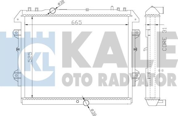 KALE OTO RADYATÖR 366500 - Radiators, Motora dzesēšanas sistēma autodraugiem.lv