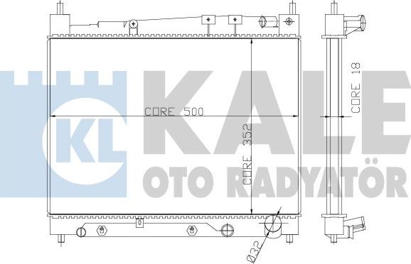 KALE OTO RADYATÖR 366000 - Radiators, Motora dzesēšanas sistēma autodraugiem.lv