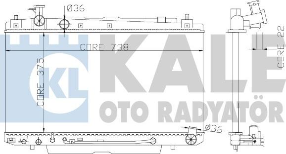 KALE OTO RADYATÖR 366100 - Radiators, Motora dzesēšanas sistēma autodraugiem.lv