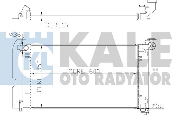 KALE OTO RADYATÖR 366800 - Radiators, Motora dzesēšanas sistēma autodraugiem.lv