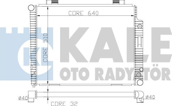 KALE OTO RADYATÖR 360500 - Radiators, Motora dzesēšanas sistēma autodraugiem.lv