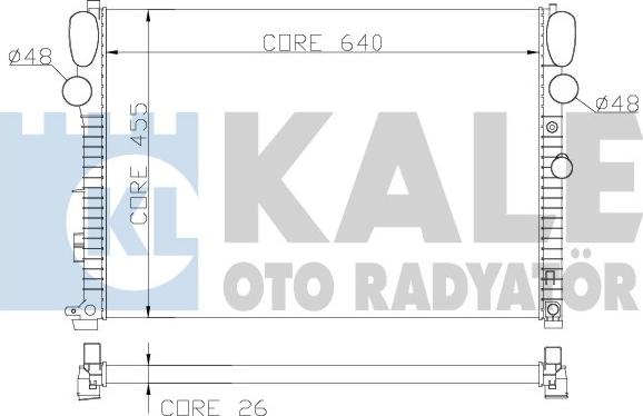 KALE OTO RADYATÖR 360800 - Radiators, Motora dzesēšanas sistēma autodraugiem.lv