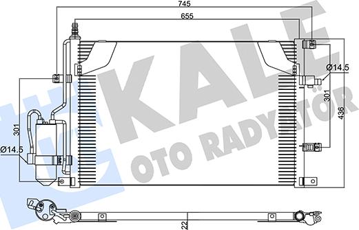 KALE OTO RADYATÖR 360345 - Kondensators, Gaisa kond. sistēma autodraugiem.lv