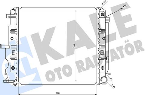 KALE OTO RADYATÖR 361510 - Radiators, Motora dzesēšanas sistēma autodraugiem.lv