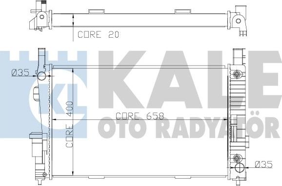 KALE OTO RADYATÖR 361700 - Radiators, Motora dzesēšanas sistēma autodraugiem.lv