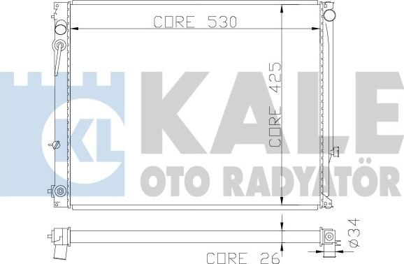 KALE OTO RADYATÖR 368500 - Radiators, Motora dzesēšanas sistēma autodraugiem.lv