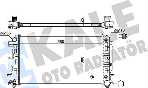 KALE OTO RADYATÖR 363530 - Radiators, Motora dzesēšanas sistēma autodraugiem.lv