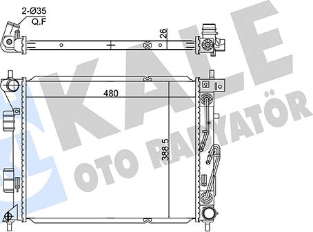 KALE OTO RADYATÖR 363525 - Radiators, Motora dzesēšanas sistēma autodraugiem.lv