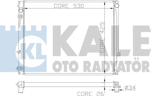 KALE OTO RADYATÖR 363600 - Radiators, Motora dzesēšanas sistēma autodraugiem.lv