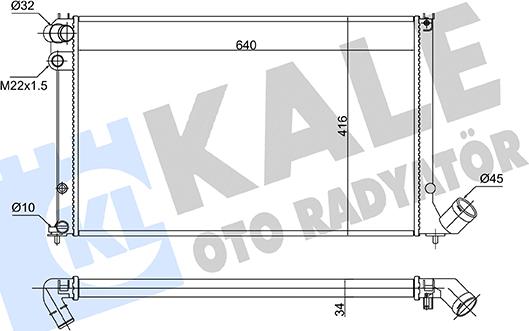 KALE OTO RADYATÖR 363050 - Radiators, Motora dzesēšanas sistēma autodraugiem.lv