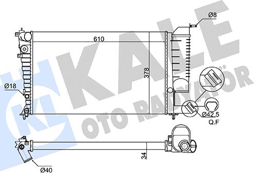 KALE OTO RADYATÖR 363080 - Radiators, Motora dzesēšanas sistēma autodraugiem.lv