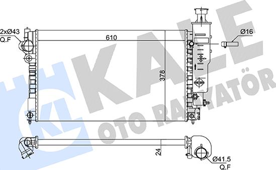 KALE OTO RADYATÖR 363130 - Radiators, Motora dzesēšanas sistēma autodraugiem.lv