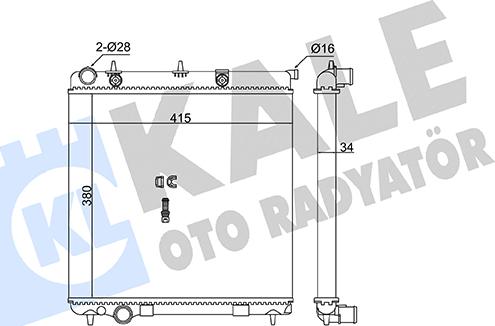 KALE OTO RADYATÖR 363125 - Radiators, Motora dzesēšanas sistēma autodraugiem.lv