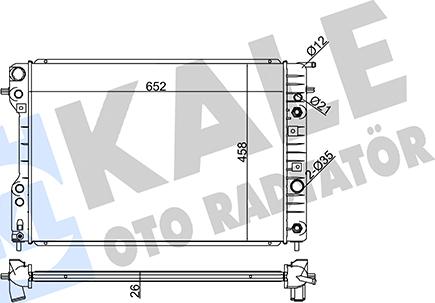 KALE OTO RADYATÖR 363800 - Radiators, Motora dzesēšanas sistēma autodraugiem.lv