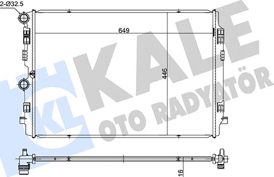 KALE OTO RADYATÖR 363240 - Radiators, Motora dzesēšanas sistēma autodraugiem.lv