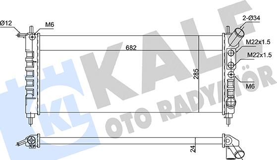 KALE OTO RADYATÖR 363260 - Radiators, Motora dzesēšanas sistēma autodraugiem.lv