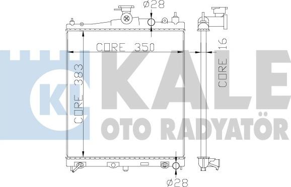 KALE OTO RADYATÖR 363200 - Radiators, Motora dzesēšanas sistēma autodraugiem.lv