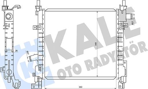 KALE OTO RADYATÖR 363230 - Radiators, Motora dzesēšanas sistēma autodraugiem.lv