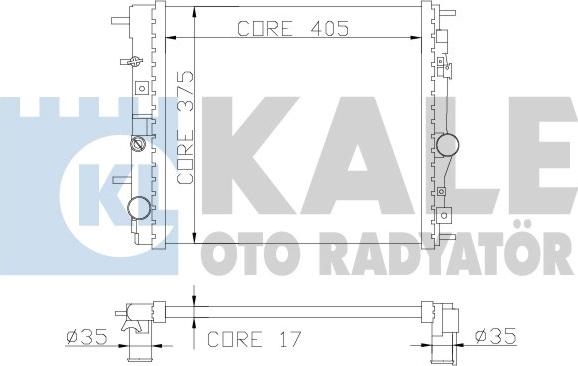 KALE OTO RADYATÖR 362500 - Radiators, Motora dzesēšanas sistēma autodraugiem.lv