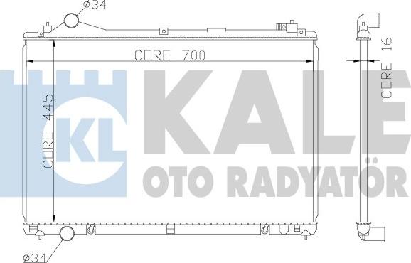 KALE OTO RADYATÖR 362600 - Radiators, Motora dzesēšanas sistēma autodraugiem.lv