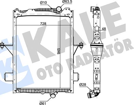 KALE OTO RADYATÖR 362685 - Radiators, Motora dzesēšanas sistēma autodraugiem.lv