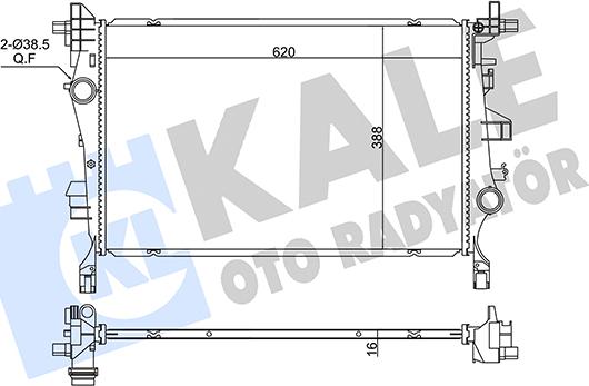 KALE OTO RADYATÖR 362670 - Radiators, Motora dzesēšanas sistēma autodraugiem.lv