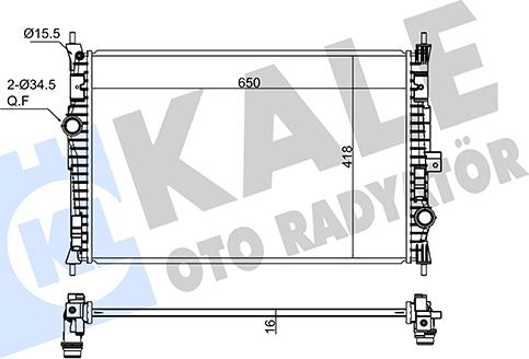 KALE OTO RADYATÖR 362345 - Radiators, Motora dzesēšanas sistēma autodraugiem.lv