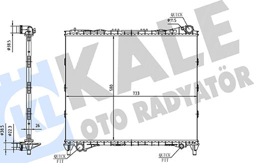 KALE OTO RADYATÖR 362210 - Radiators, Motora dzesēšanas sistēma autodraugiem.lv