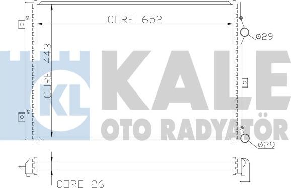 KALE OTO RADYATÖR 367600 - Radiators, Motora dzesēšanas sistēma autodraugiem.lv