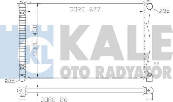 KALE OTO RADYATÖR 367800 - Radiators, Motora dzesēšanas sistēma autodraugiem.lv