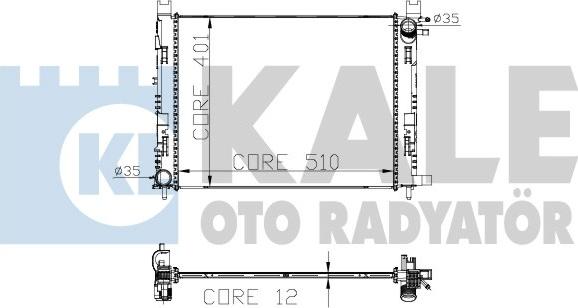 KALE OTO RADYATÖR 305900 - Radiators, Motora dzesēšanas sistēma autodraugiem.lv