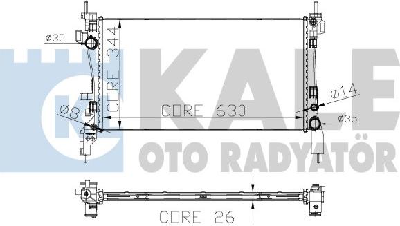 KALE OTO RADYATÖR 308400 - Radiators, Motora dzesēšanas sistēma autodraugiem.lv