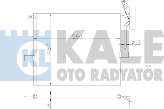 KALE OTO RADYATÖR 384800 - Kondensators, Gaisa kond. sistēma autodraugiem.lv