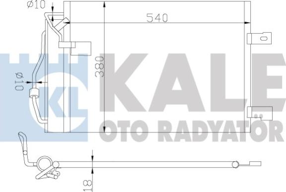 KALE OTO RADYATÖR 380900 - Kondensators, Gaisa kond. sistēma autodraugiem.lv