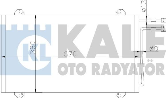 KALE OTO RADYATÖR 381100 - Kondensators, Gaisa kond. sistēma autodraugiem.lv