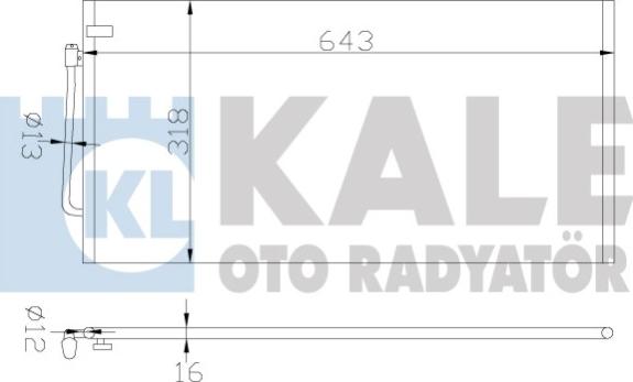 KALE OTO RADYATÖR 388400 - Kondensators, Gaisa kond. sistēma autodraugiem.lv