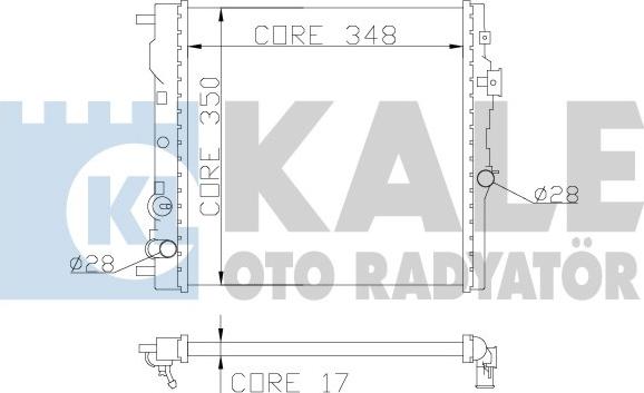 KALE OTO RADYATÖR 383800 - Radiators, Motora dzesēšanas sistēma autodraugiem.lv
