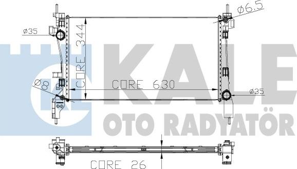 KALE OTO RADYATÖR 320600 - Radiators, Motora dzesēšanas sistēma autodraugiem.lv