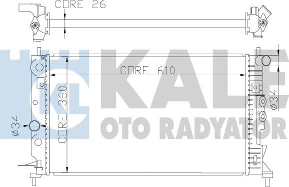 KALE OTO RADYATÖR 374100 - Radiators, Motora dzesēšanas sistēma autodraugiem.lv